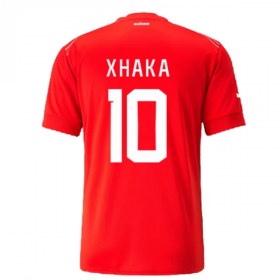 Maillot de Foot Suisse Xhaka 10 Domicile Coupe du monde 2022